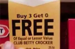 Funny Buy 3 Free Zero