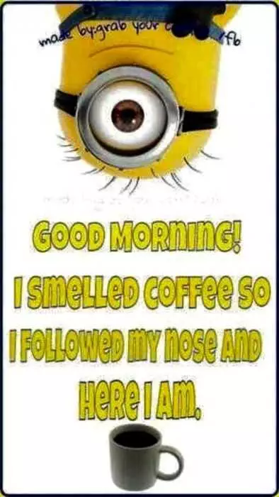 Minion Good Morning Heres Coffee