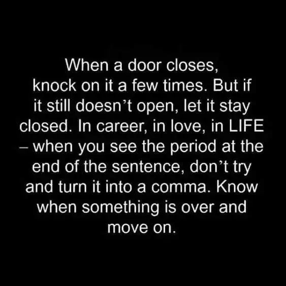 Quote When Door Closed
