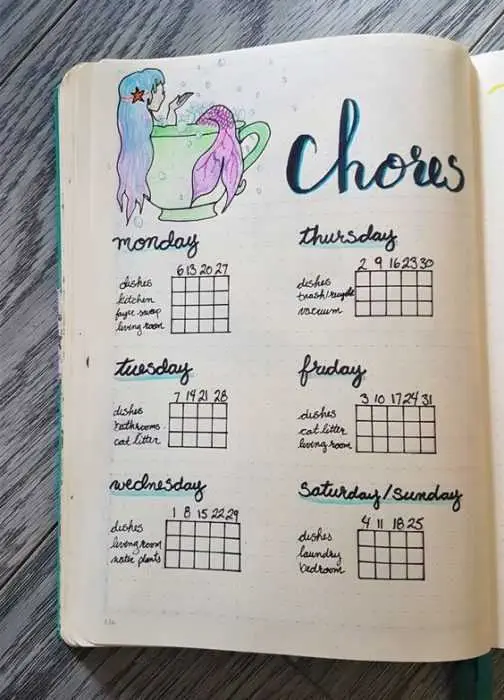 17 Bullet Journal Cleaning Pages And Layouts That Will Help You Win At ...