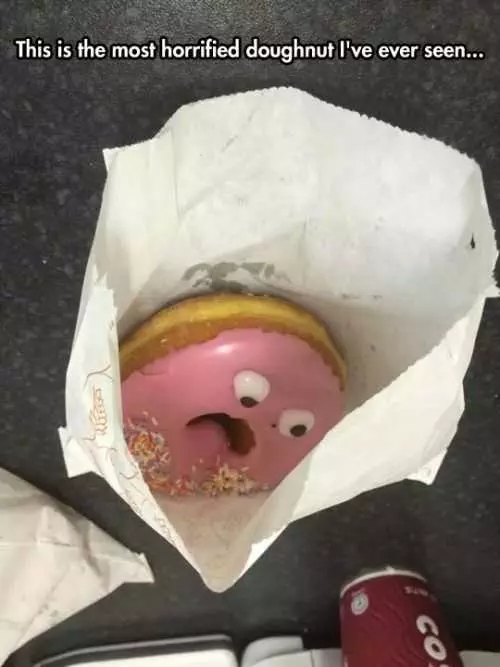 Funny Horrified Donut