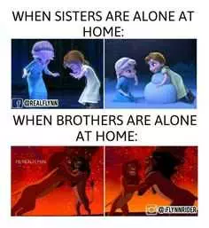 Funny Sisters Alone