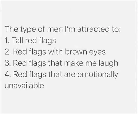 Funny Tall Red Flags