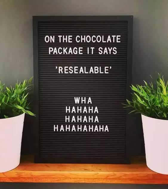 Quote Chocolate Reseal