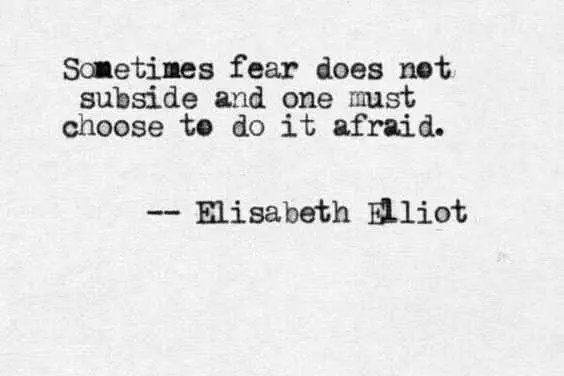Quote Sometimes Fear Doesnt