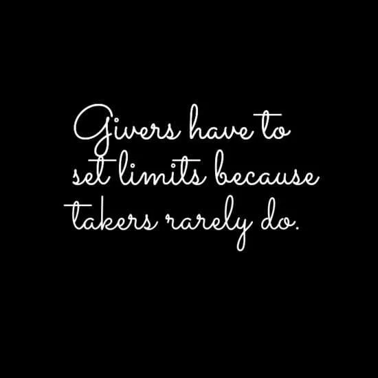 Qute Givers Set Limits