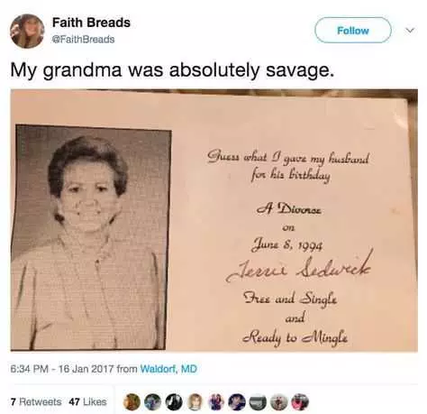 Funny Divorce Grandma
