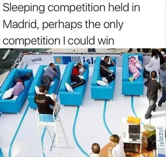 Funny Sleeping Competition