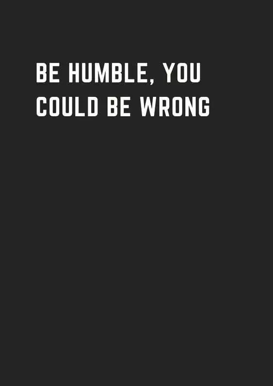 Quote Be Humble