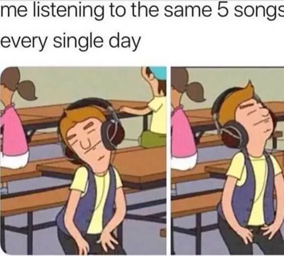 Meme Listening 5 Songs