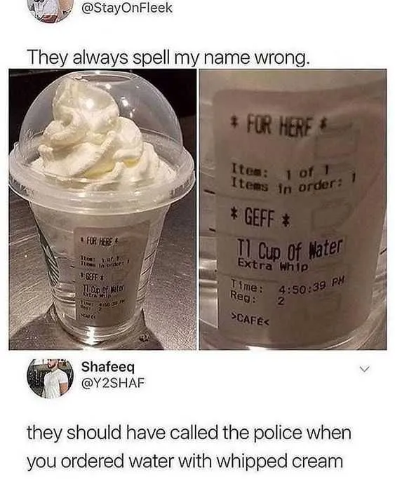 Funny Water Whipped Creme