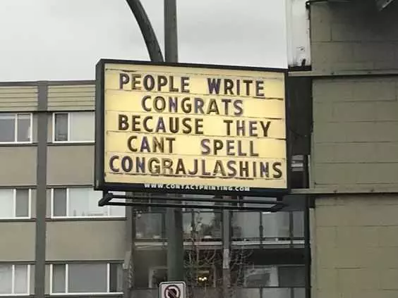 Funny Sign Congrats