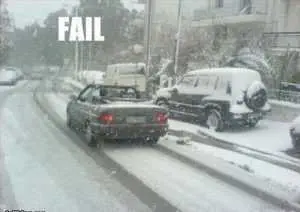 Need Some Fresh Air Convertible Car Driving In Winter