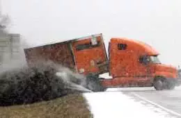 Semi Truck Doing A Powerslide