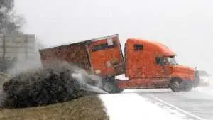 Semi Truck Powersliding On Freeway Semi Truck Doing A Powerslide