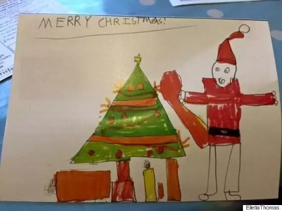 Funny Christmas Santa Drawing