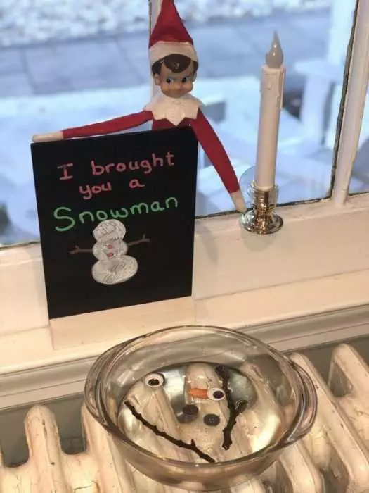 Clever Elf On The Shelf Ideas  Melted Snowman