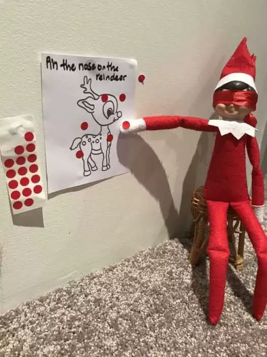 Clever Elf On The Shelf Ideas  Pin The Nose On The Reindeer Game