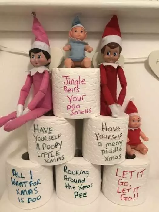 Clever Elf On The Shelf Ideas  Toilet Paper Greetings