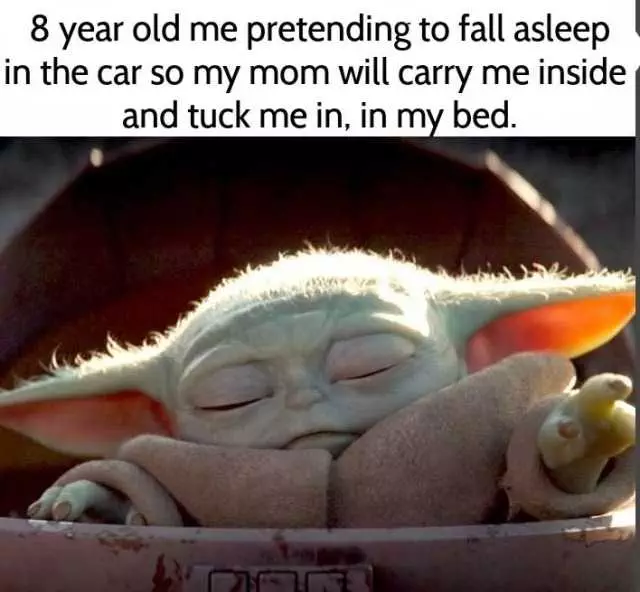 Yoda Pretending Fall Asleep 1