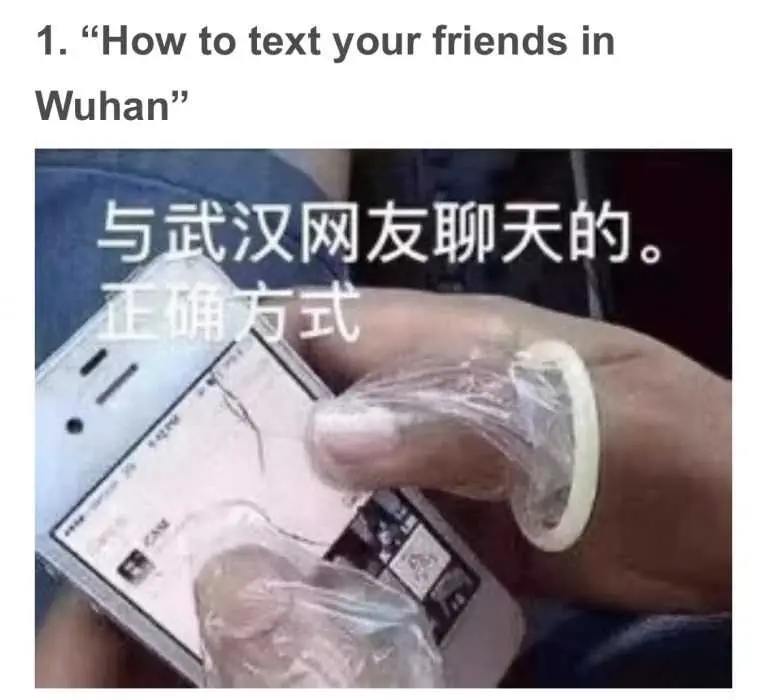Corona-Virus-Meme-12 Funny Covid Memes Showing How To Halt The Spread Of Corona Virus By Using Condoms On Your Thumb To Text Friends