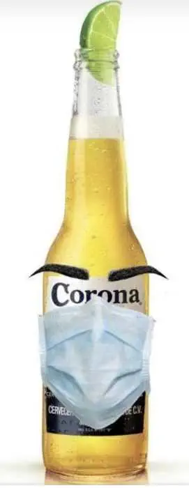 Corona-Virus-Meme-14 Funny Corona Beer Meme Featuring A Bottle Of Corona Beer With A Mask
