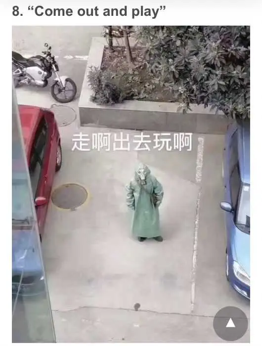 Corona-Virus-Meme-19 Man In Full Hazmat Suit Asking His Friend To Come Out And Play During Corona Virus Lockdown