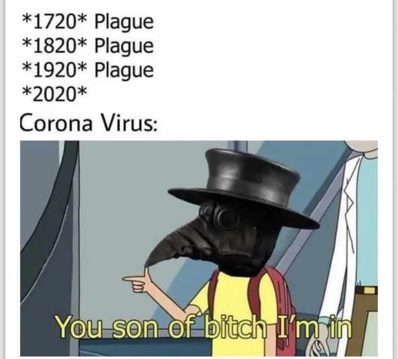 Corona-Virus-Meme-7 Coronavirus Meme Featuring Plague Happening In 100 Year Intervals