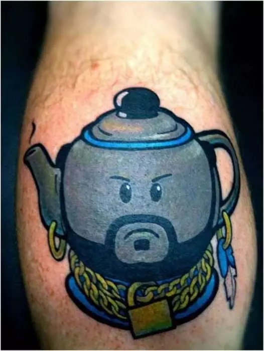 Funny Mr Tea Tattoo