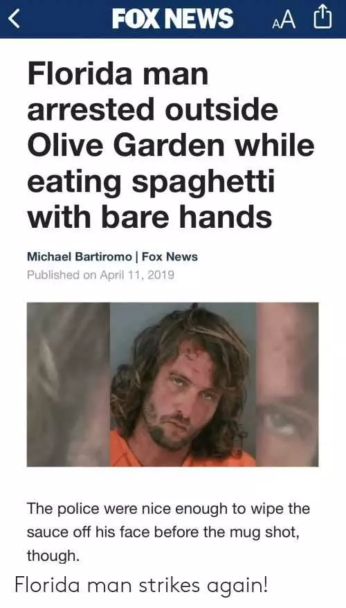 Florida Arrested Spaghetti
