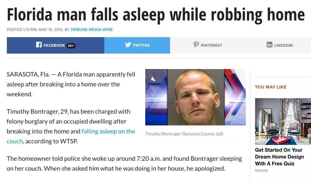 Florida Man Robs Home