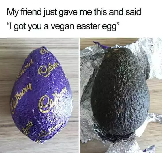 Funny Vegan Easter Egg