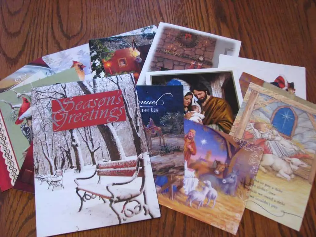 Decluttering And Diy Toilet Paper  Old Christmas Cards