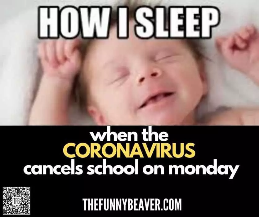 Funny School Canceled For Coronavirus Memes  How I Sleep When School Canceled For Corona Virus