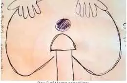 Homeschooling Fail  Child Draws A Picture Of How To Wash Your Hands Properly In Homeschooling Art Class