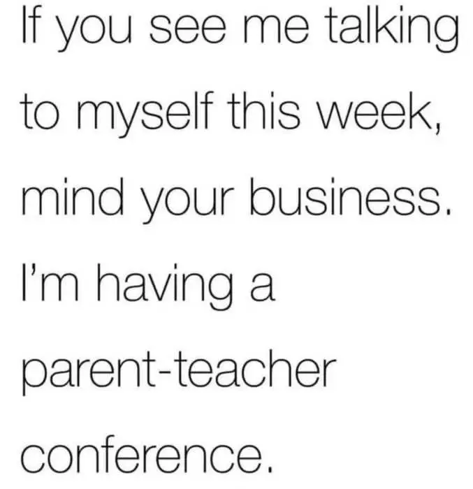 Homeschooling Memes  Talking To Myself Because Of Parent Teacher Conference