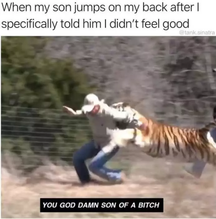 Homeschooling Meme  When Son Jumps On My Back When I Told Him I Don'T Feel Good