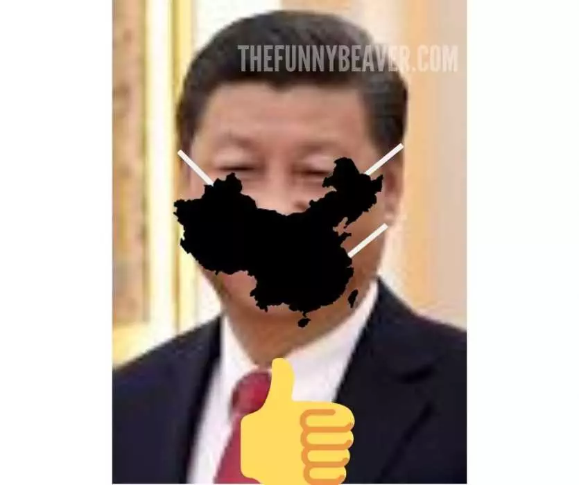 Mask Shaped Countries Meme  China