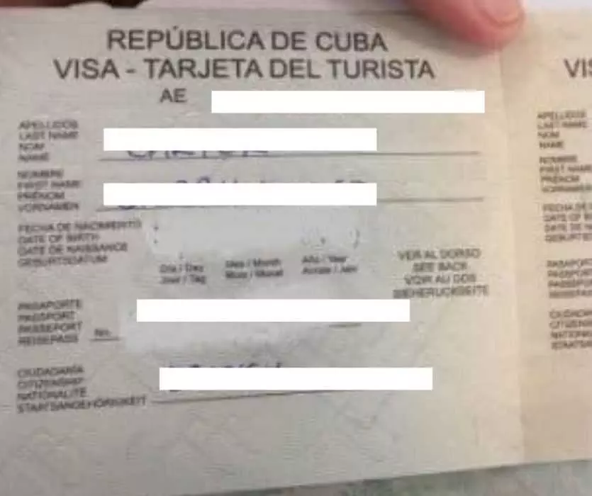 Cuban Tourist Card  Canadian Passport