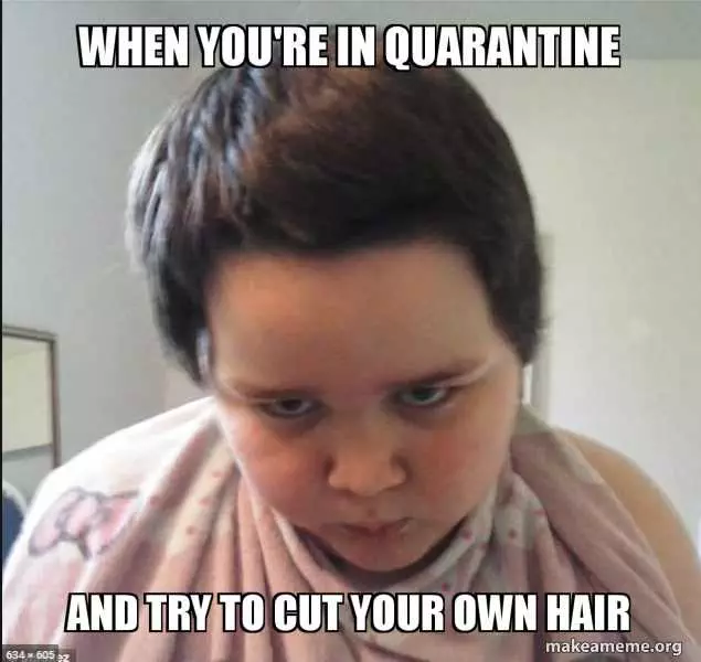 Funny Quarantine Memes  Trying To Cut Your Own Hair