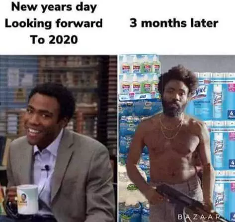 2020 Memes  2020 Meme Depicting A New Years Day Vs Reality