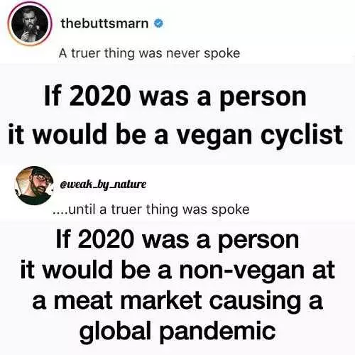 2020-Non-Vegan 2020 Memes 2020 As A Person Meme