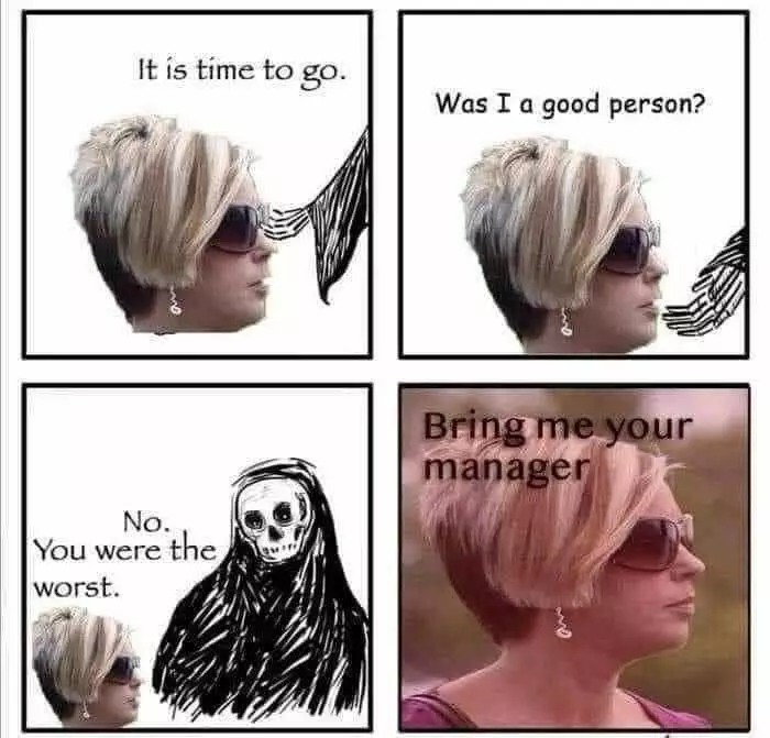 Karen Coronavirus Memes  Karen Speaking To Grim Reaper'S Manager