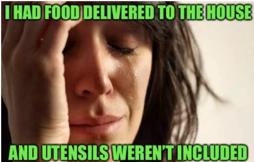 Meme Of Food Delivery Not Including Utensils