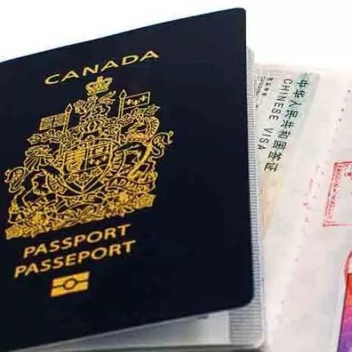 Canadian Passport  Chinese Visa In Canadian Passport