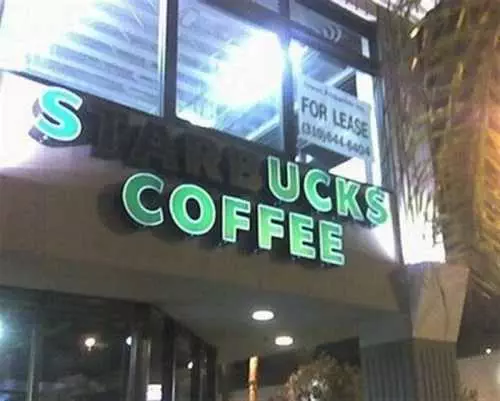 Sign-Scuks-Coffee Starbucks Sign Fail Sucks Coffee