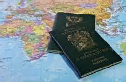 South African Passport On Map