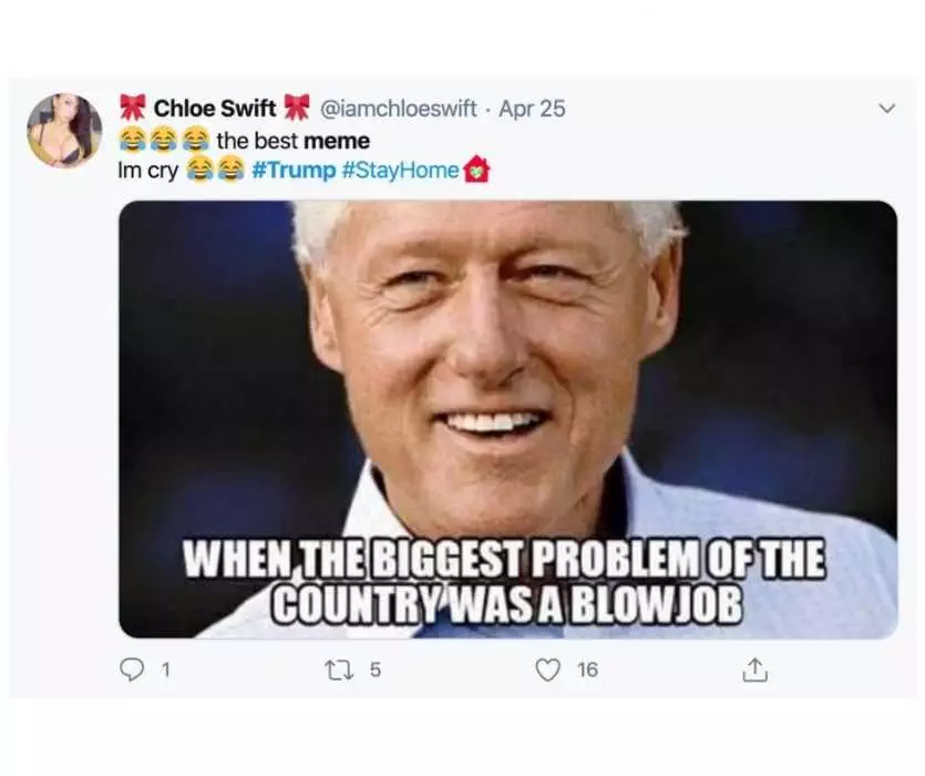 Trump Memes  Trump Meme Of Bill Clinton Getting Away With A Blowjob