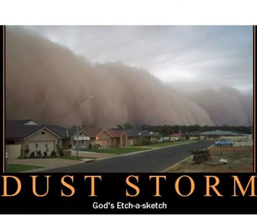 Gods Etch A Sketch Dust Storm Meme