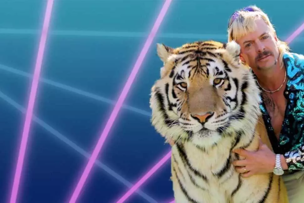Funny Zoom Background Featuring Tiger King And Tiger
